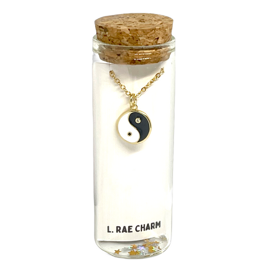 Ying Yang Gold Charm Necklace