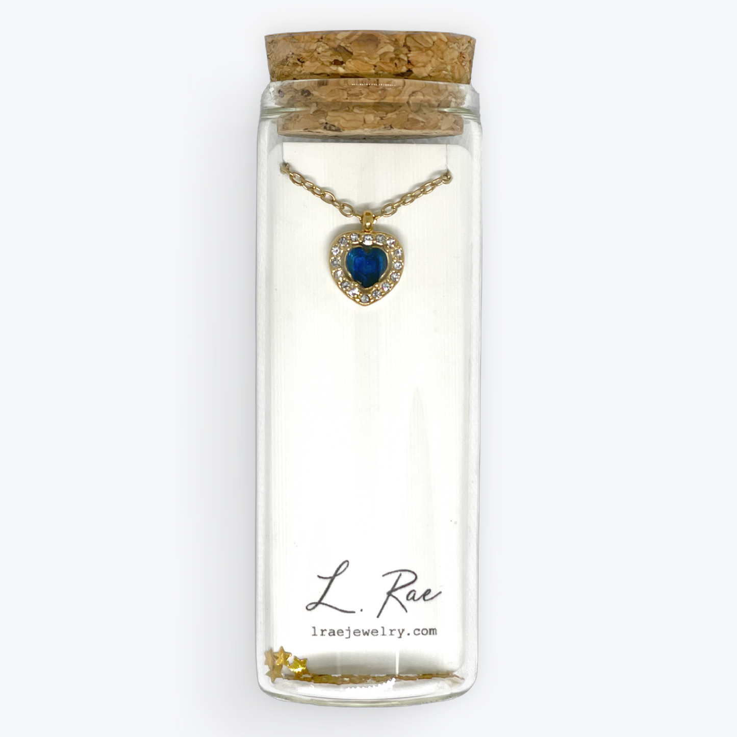 Valentine | Heart Pave Crystal Charm Necklace