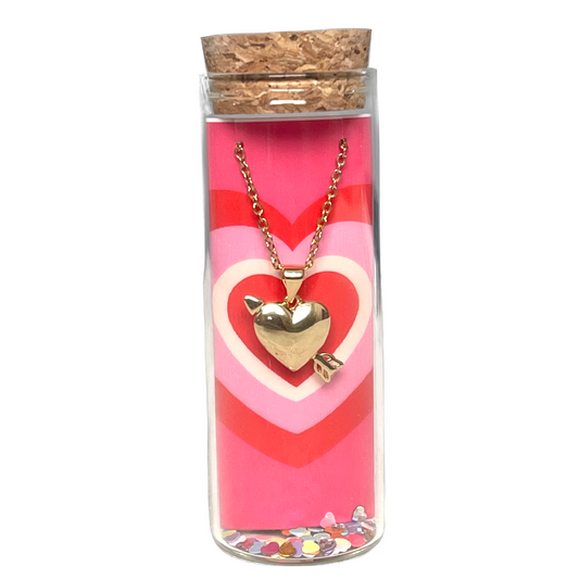 Valentine | Heart Arrow Charm Necklace