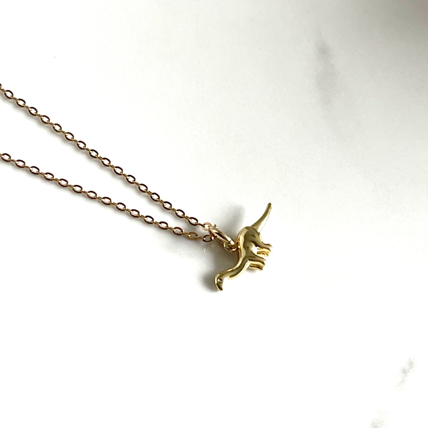 Dinosaur Charm Gold Necklace